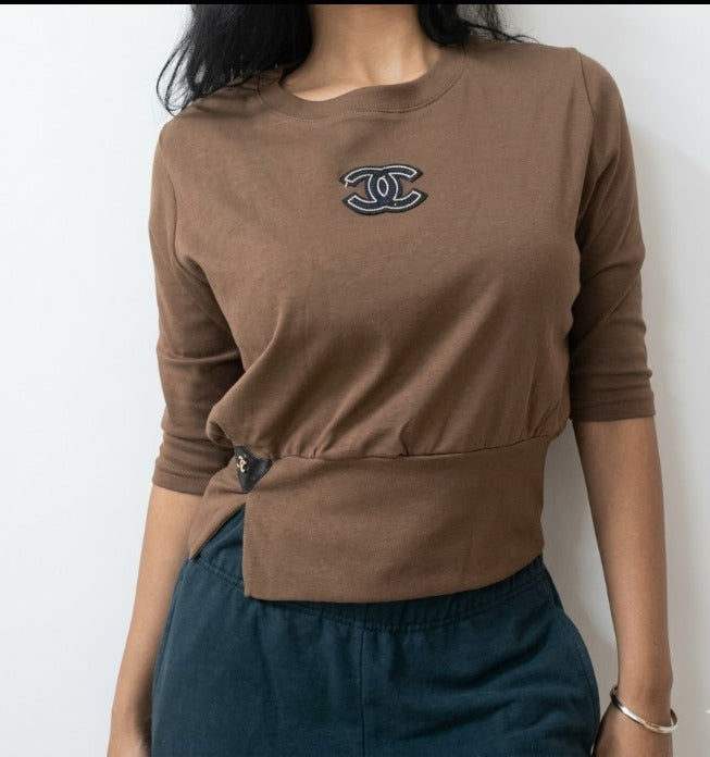 Chic Waist-Cinch Crop Top