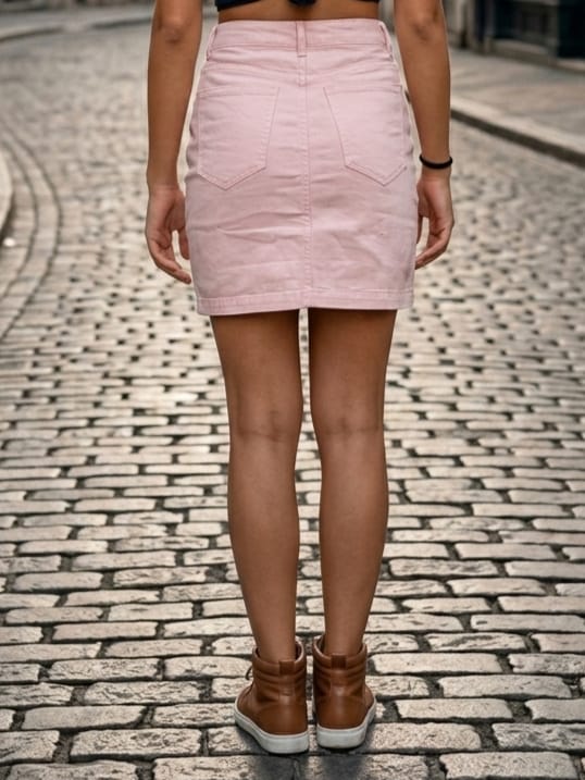 Chic Stretch Denim Mini Skirt