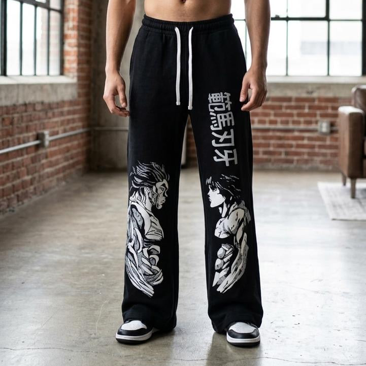 Anime Duel Wide-Leg Joggers
