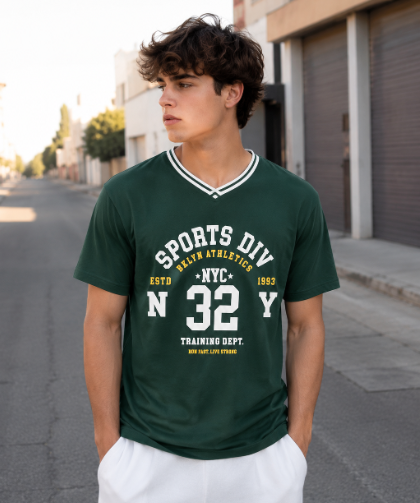 Sports Division 32 High GSM Pure Cotton Men's T-Shirt