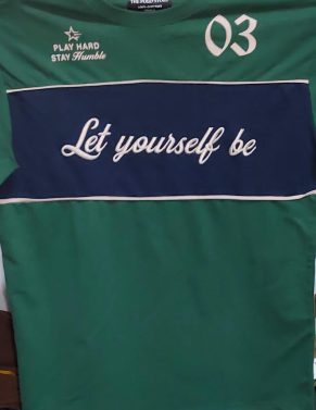 Let Yourself Be Color Block Panel High GSM Pure Cotton Men's T-Shirt