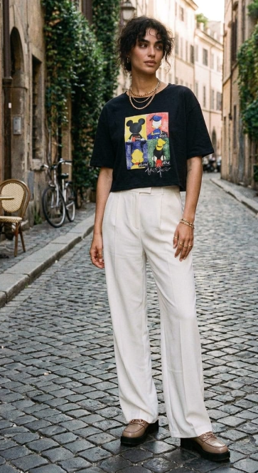 Minimal Monochrome Streetwear Co-ord Set
