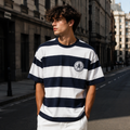 Academy Stripe High GSM Pure Cotton Men's T-Shirt