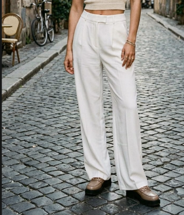 Minimal Straight Wide Female Pant