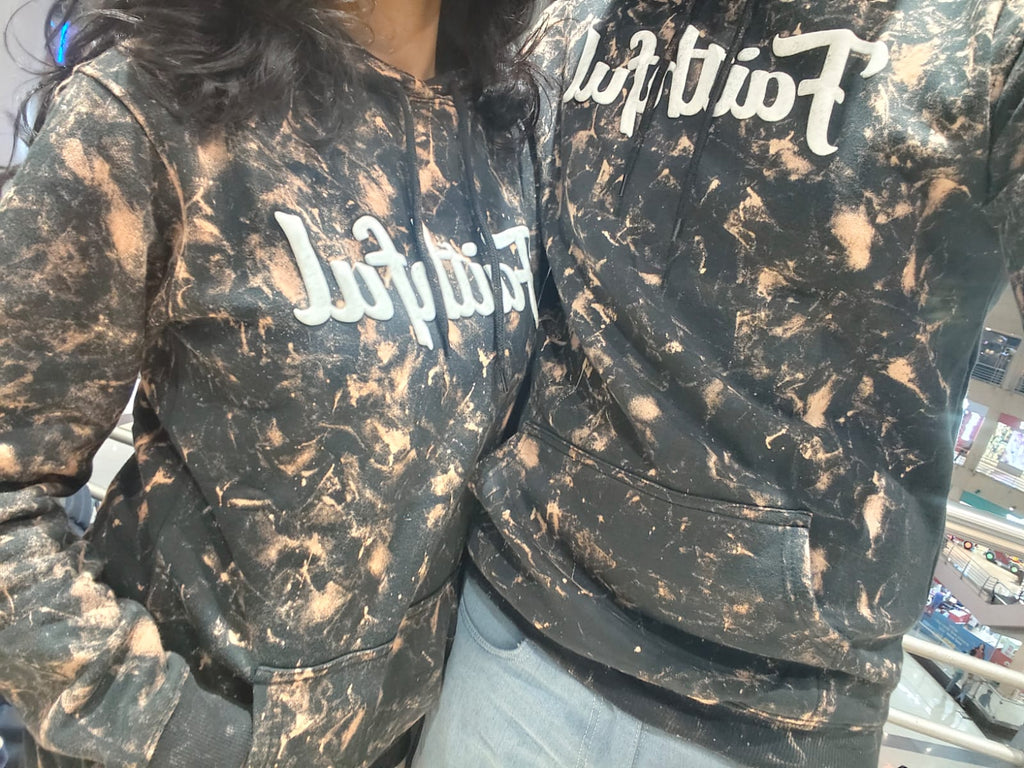 Noir Splash Acid Wash Unisex Hoodie
