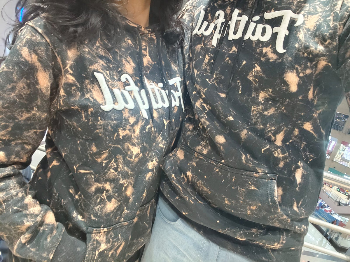 Noir Splash Acid Wash Unisex Hoodie