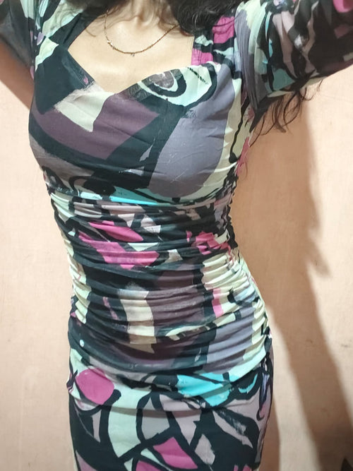 Abstract Noir Female One Piece