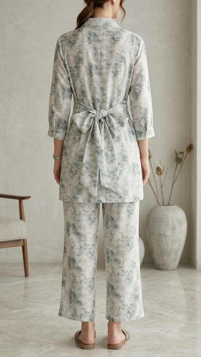 Soft Bloom Tunic Co-ord Set