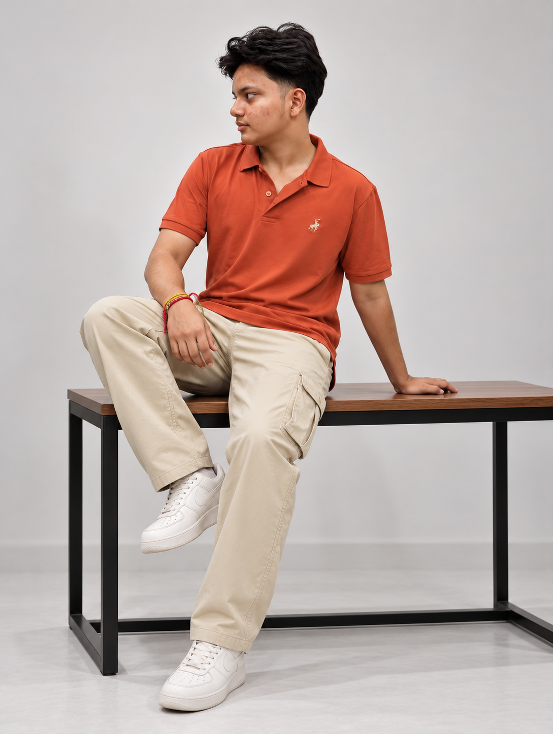 Rust Ember Polo T-Shirt