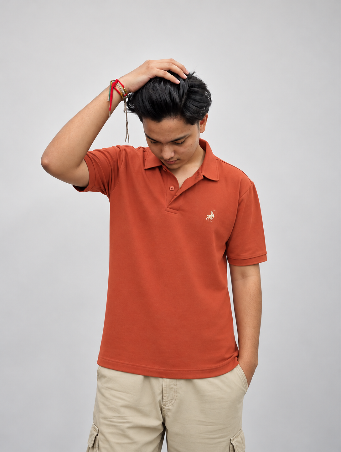 Rust Ember Polo T-Shirt